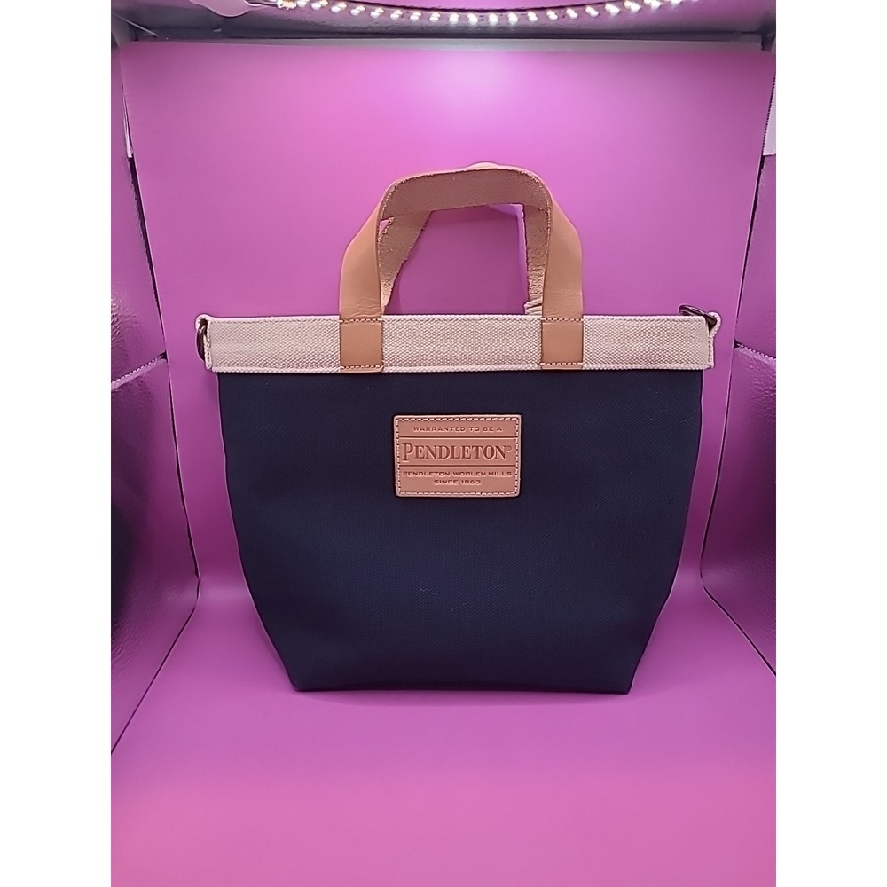 Pendleton Sweet Water Cotton Tote Southwestern Bag Leather Handle NWT $160 MSRP